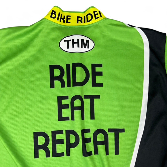 Champion System Cycling Jersey Green Indiana Ride Eat Repeat Women 3XL - Picture 5 of 11